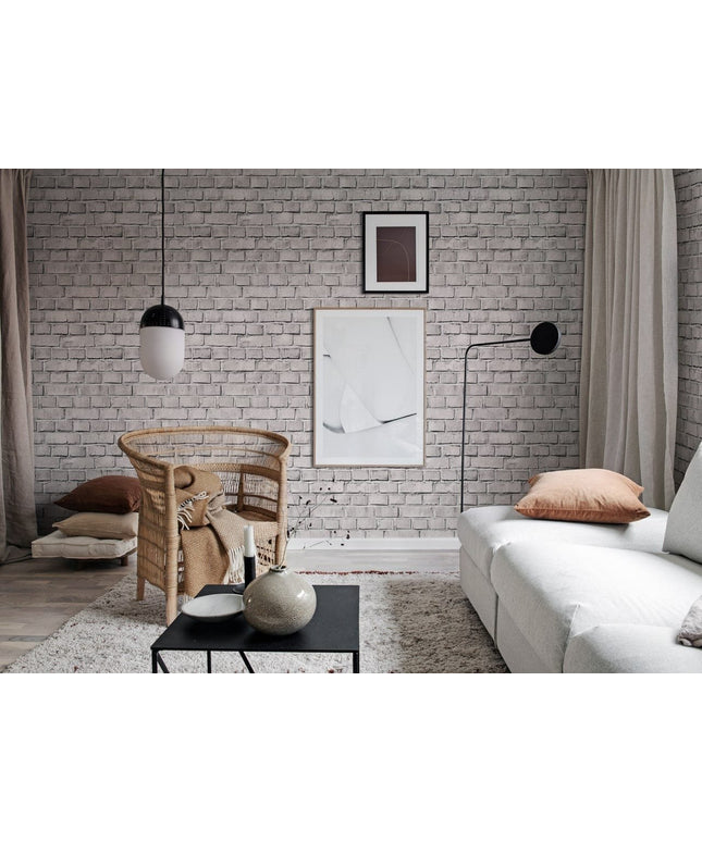 Flizelininiai tapetai, Bricks Ash - R18512