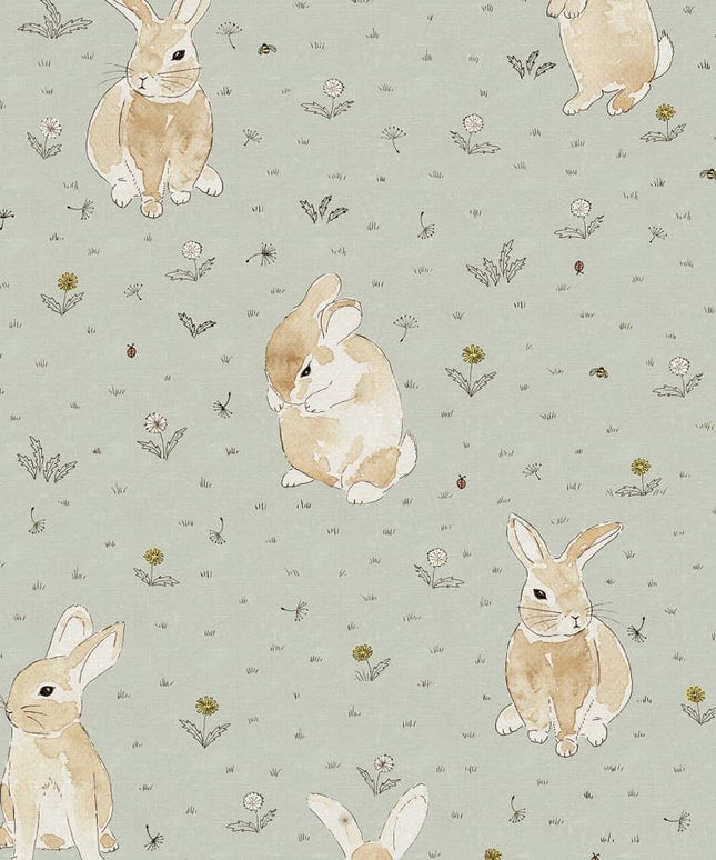 Flizelininiai tapetai, Bunny Field Mint - R18081