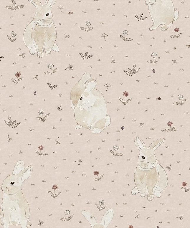 Flizelininiai tapetai, Bunny Field Pink - R18081