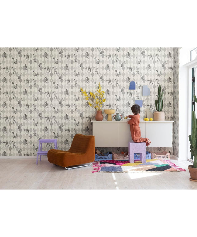 Flizelininiai tapetai, Circus Corner Graphite - R18041