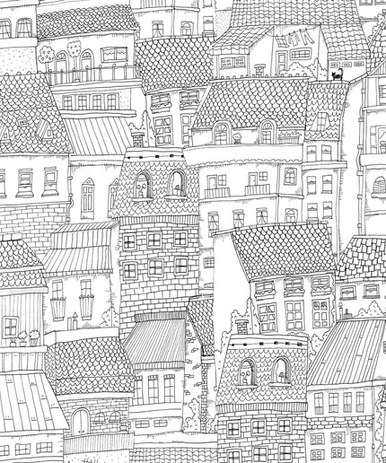 Flizelininiai tapetai, Dream Town Graphite - R18091