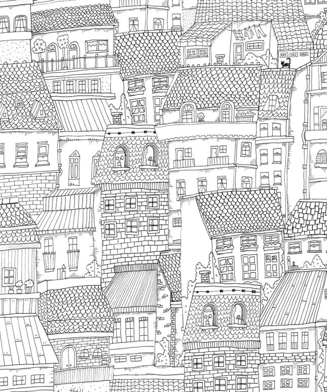 Flizelininiai tapetai, Dream Town Graphite - R18091