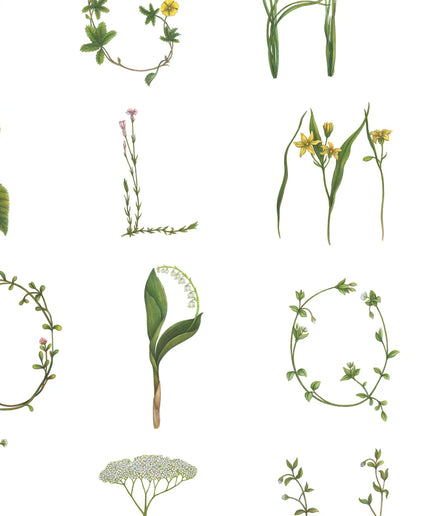 Flizelininiai tapetai, Floral Alphabet Mini English - R18532