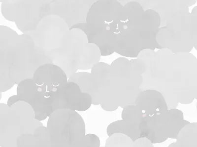 Flizelininiai tapetai, Happy Clouds Graphite - R18141