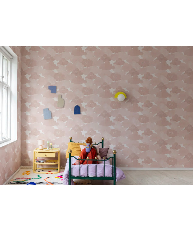 Flizelininiai tapetai, Happy Clouds Pink - R18141