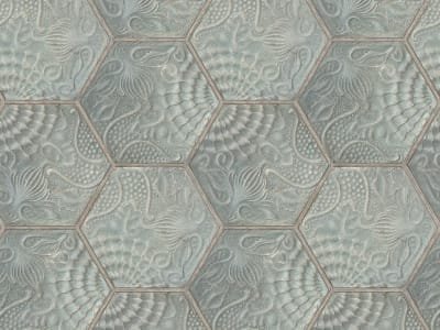 Flizelininiai tapetai, Hexagon Tiles Jade - R18526