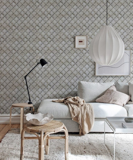 Flizelininiai tapetai, Small Concrete Trellis Harsh Grey - R18525