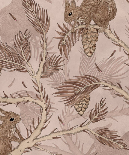 Flizelininiai tapetai, Squirrel Mountain Pink - R17981
