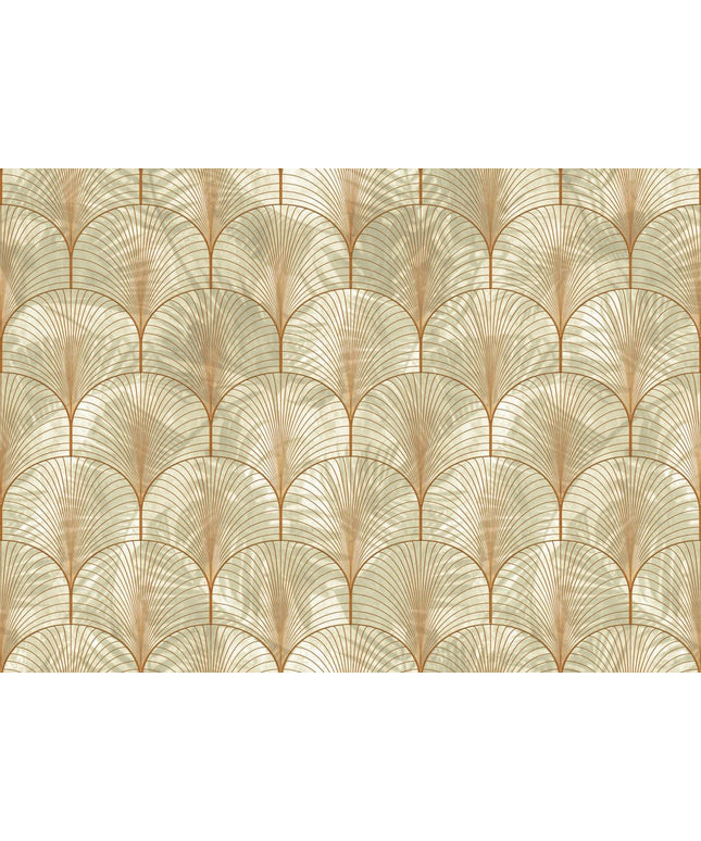 Modernūs tapetai, Art Deco Palms, Bronze - R18573