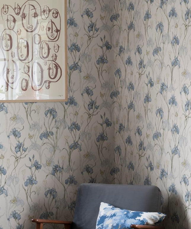 Modernūs tapetai, Iris sky blue - S10134