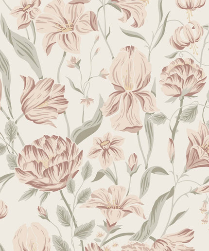 Modernūs tapetai, Karins bukett powder pink - S10162