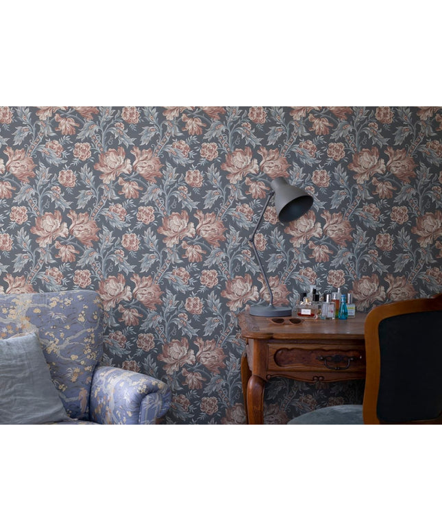 Švediški tapetai, Amelia indigo blue - S10251
