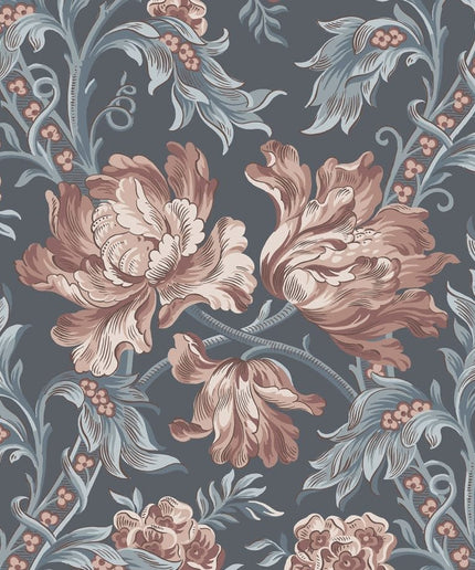 Švediški tapetai, Amelia indigo blue - S10251