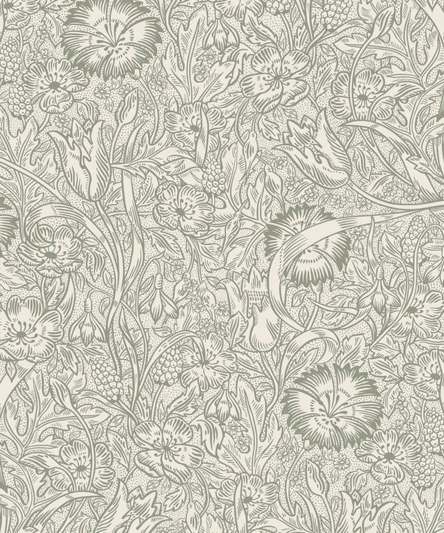Švediški tapetai, Caroline moss green - S10209