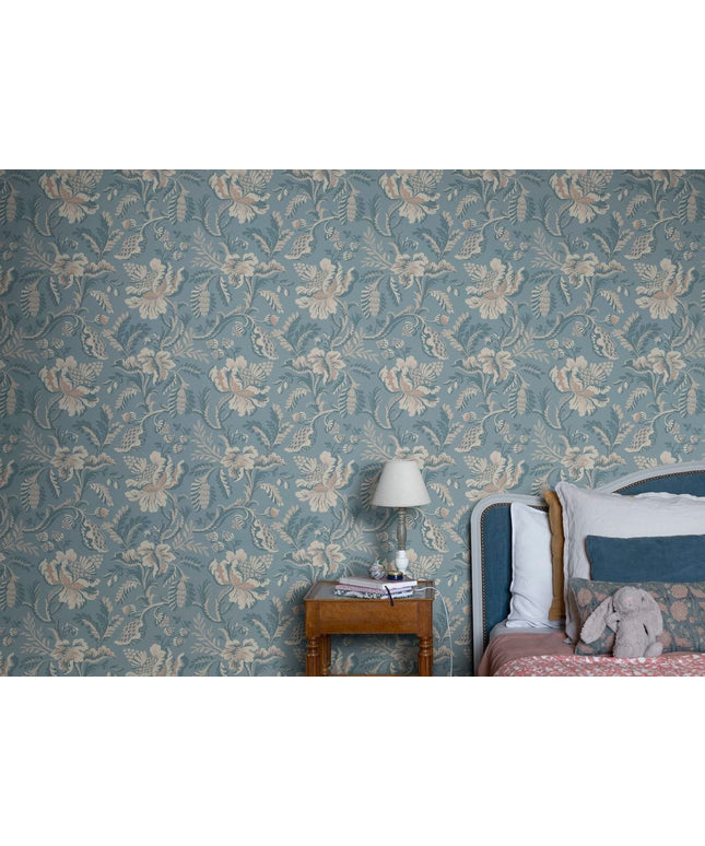 Švediški tapetai, Daphne misty blue - R10239