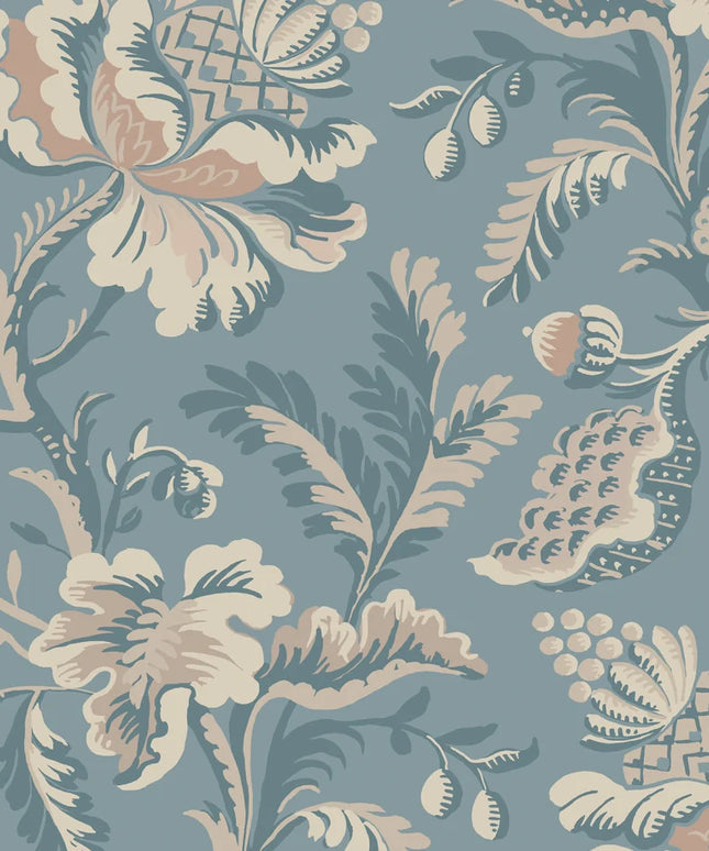 Švediški tapetai, Daphne misty blue - R10239