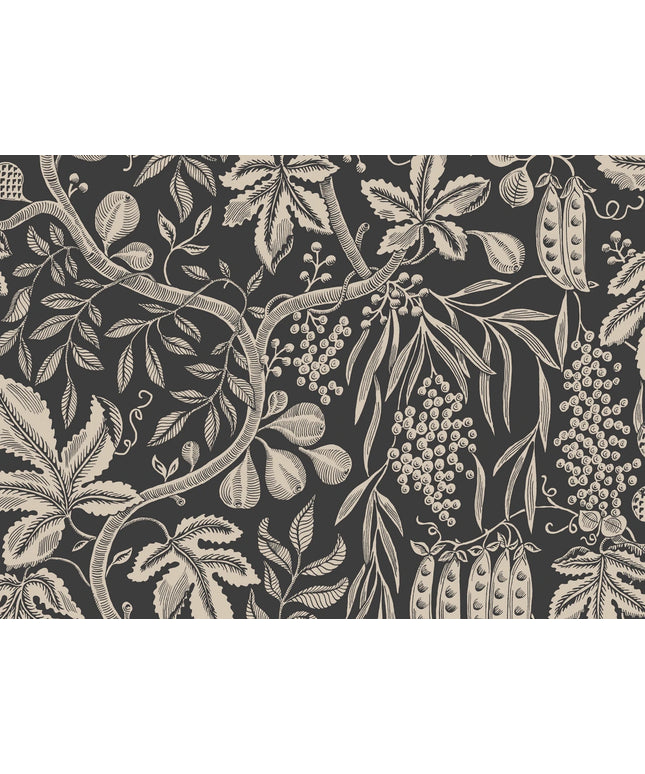Švediški tapetai, Fig Garden charcoal - S10257
