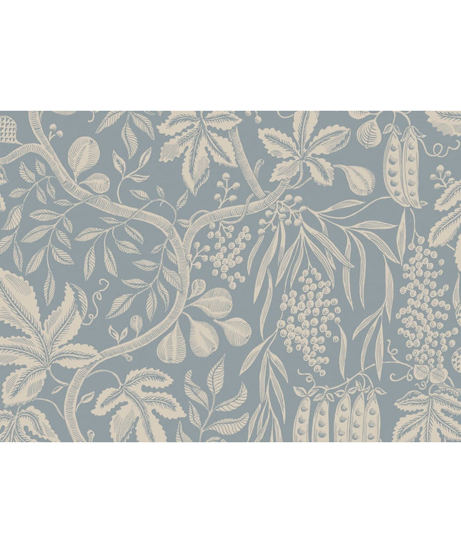 Švediški tapetai, Fig Garden misty blue - S10257
