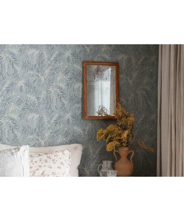 Švediški tapetai, Idun misty blue - S10206