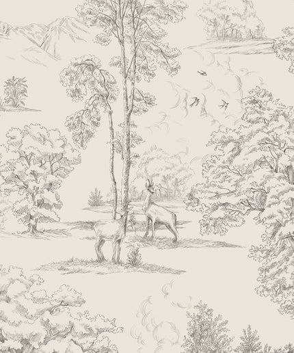 Švediški tapetai, Montfort graphite - S10254