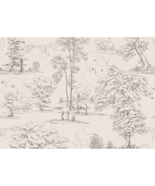 Švediški tapetai, Montfort graphite - S10254