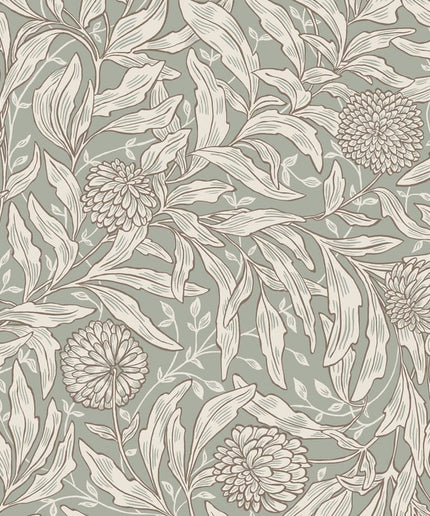 Švediški tapetai, Olof sage green - S10203