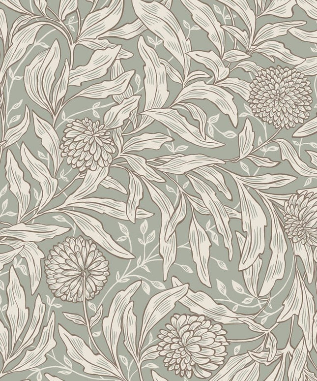 Švediški tapetai, Olof sage green - S10203
