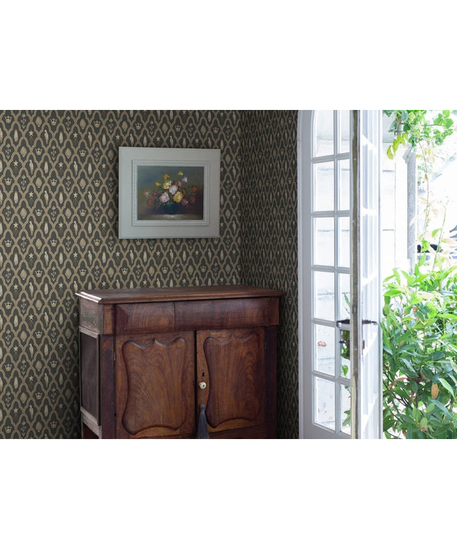 Švediški tapetai, Turtledove barn charcoal - S10270
