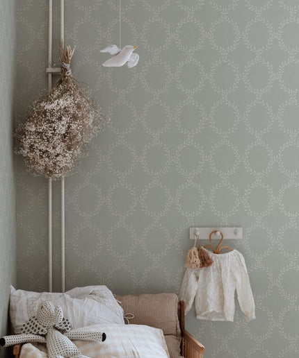 Švediški tapetai, Wilma, Sage Green - 503