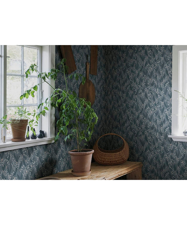 Tapetai internetu, Liljekonvalj indigo blue - 479
