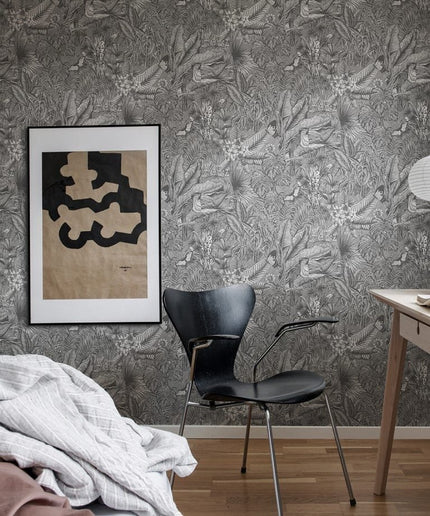 Tapetai miegamajam, Furada Graphite - R17461