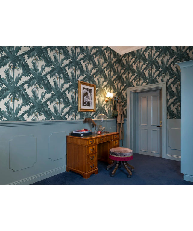 Tapetai miegamajam, Palm Spring, Teal - R17571