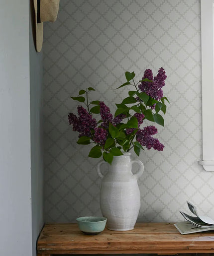 Tapetai pagaminti Švedijoje - S10301. Trellis garden green