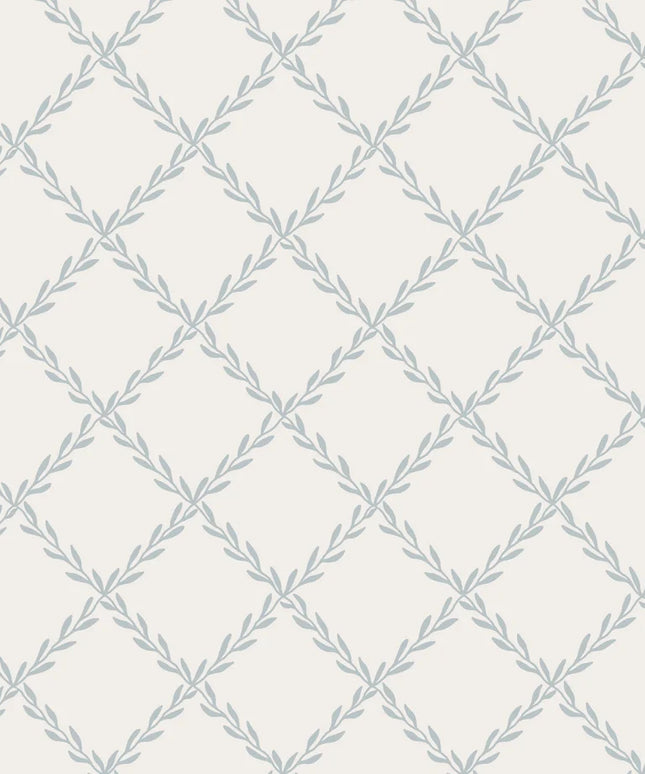 Tapetai pagaminti Švedijoje - S10303. Trellis, Misty Blue