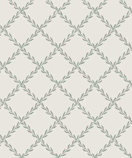 Tapetai pagaminti Švedijoje - S10304. Trellis, Forest Green