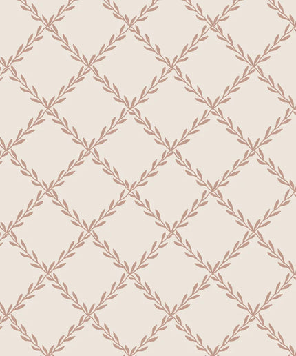 Tapetai pagaminti Švedijoje - S10305. Trellis, Terracotta
