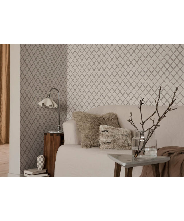 Tapetai pagaminti Švedijoje - S10306. Trellis, Graphite