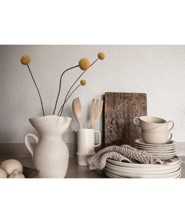 Tapetai pagaminti Švedijoje - S10307. Bladverk, Gray