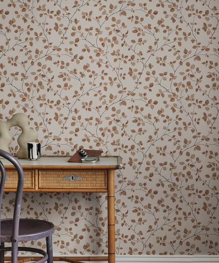 Tapetai pagaminti Švedijoje - S10324. Bokskog, Terracotta