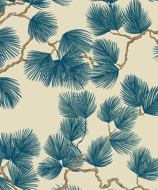 Tapetai pagaminti Švedijoje - S10327. Pine, Blue