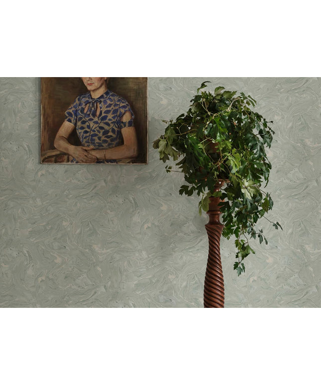 Tapetai pagaminti Švedijoje - S10332. Marion sage green