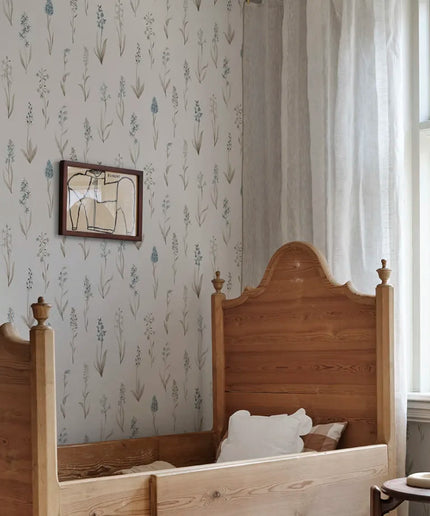 Tapetai pagaminti Švedijoje - S10336. Alma misty blue
