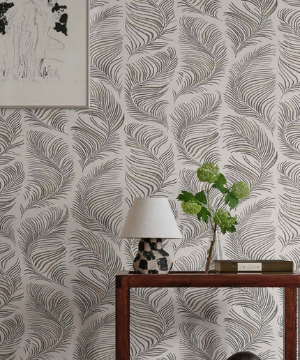 Tapetai pagaminti Švedijoje - S10338. Grace graphite