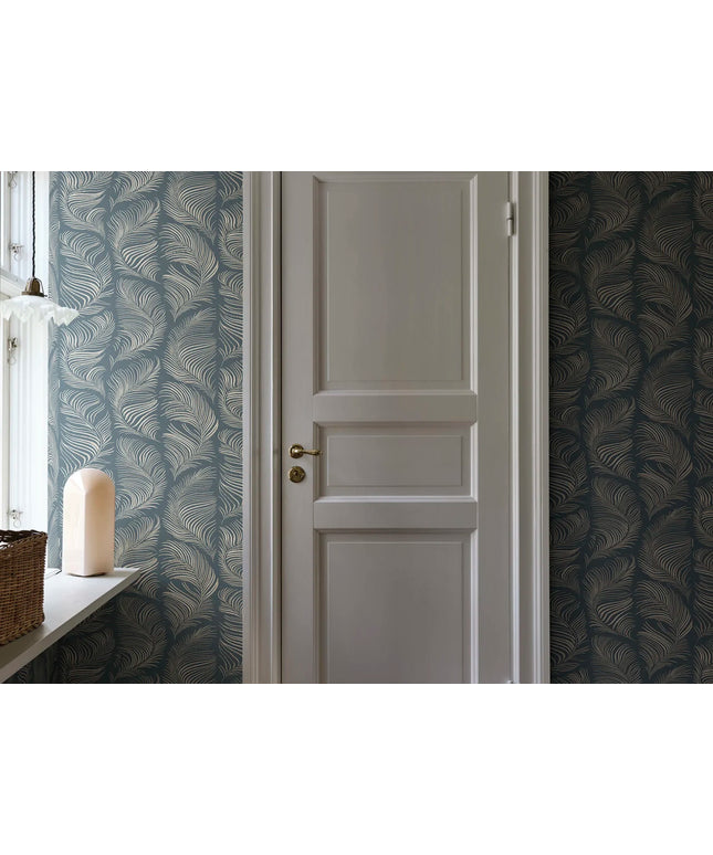 Tapetai pagaminti Švedijoje - S10339. Grace midnight blue