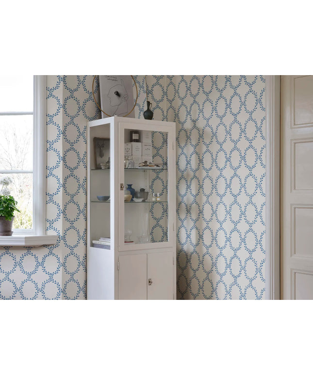 Tapetai pagaminti Švedijoje - S10390. Wilma, Blue