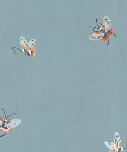 Tapetai pagaminti Švedijoje - S10448. Butterflies, Misty Blue