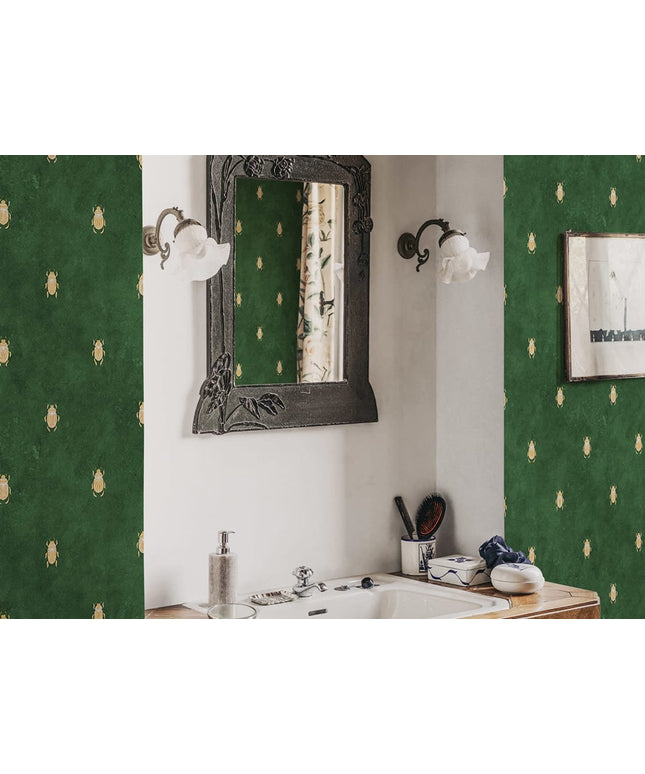 Tapetai pagaminti Švedijoje - S10451. Audrey, Dark Green