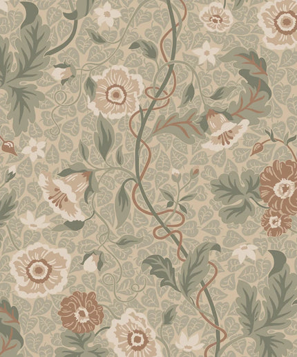 Tapetai pagaminti Švedijoje - S10499. Ulla, Garden Green