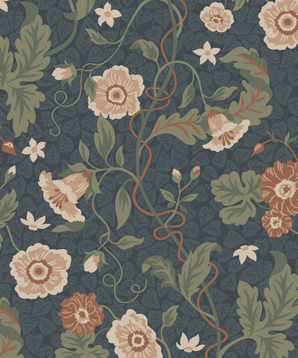 Tapetai pagaminti Švedijoje - S10500. Ulla, Midnight Blue