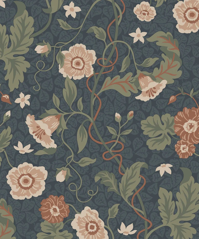 Tapetai pagaminti Švedijoje - S10500. Ulla, Midnight Blue